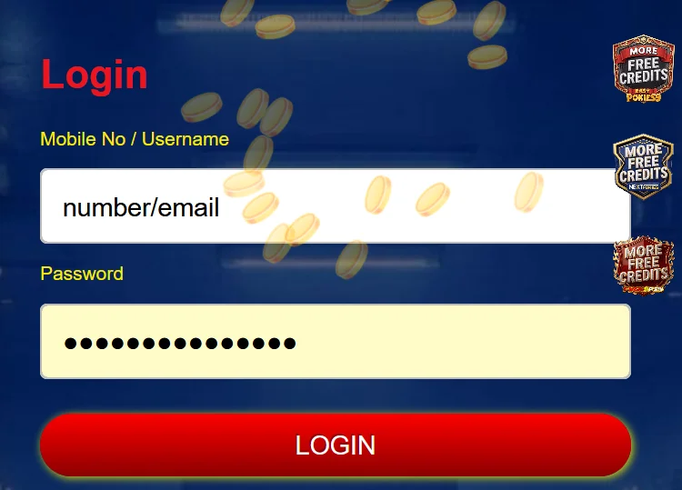 methspin login form with mobile number and password